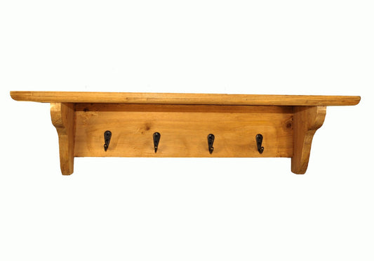 Keys Hanging Rack With Shelf PLAIN WOOD