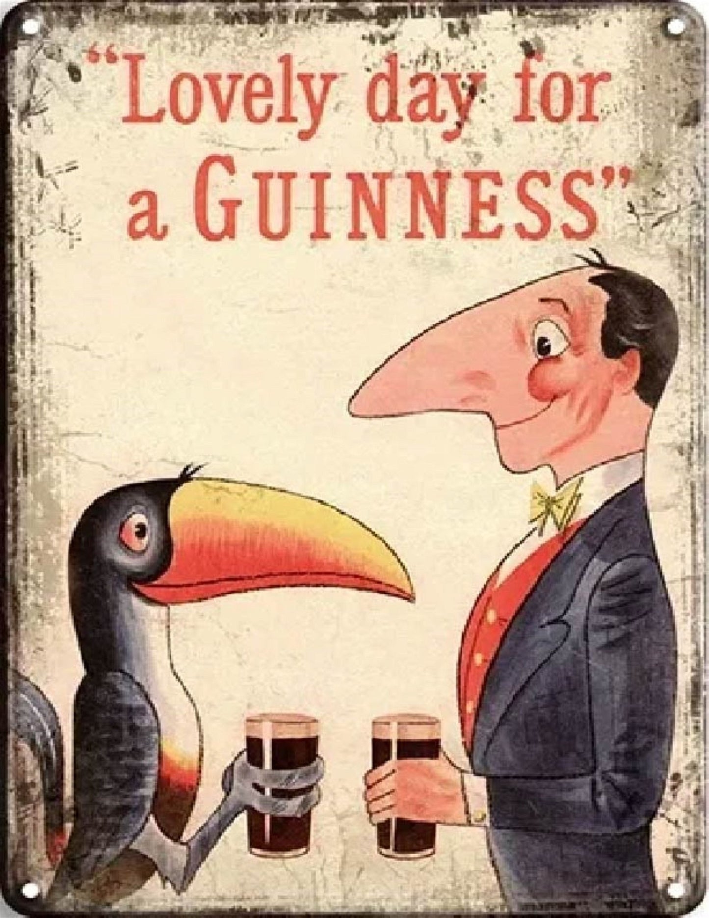Large Metal Sign 60 x 49.5cm Guinness Toucan