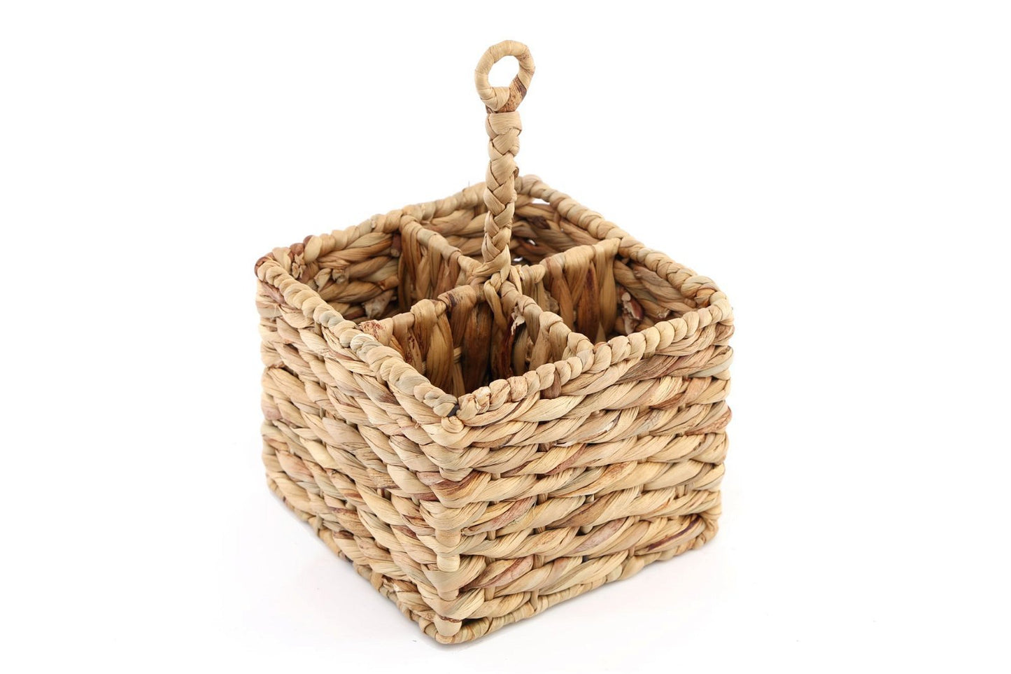 Natural Water Hyacinth Woven Cutlery Holder 26cm